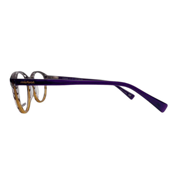 Armazón de receta Mistral modelo Cedral en color violeta y miel traslúcido